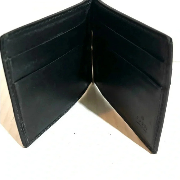 Gucci GG  unisex black canvas/ leather wallet - Picture 4 of 9